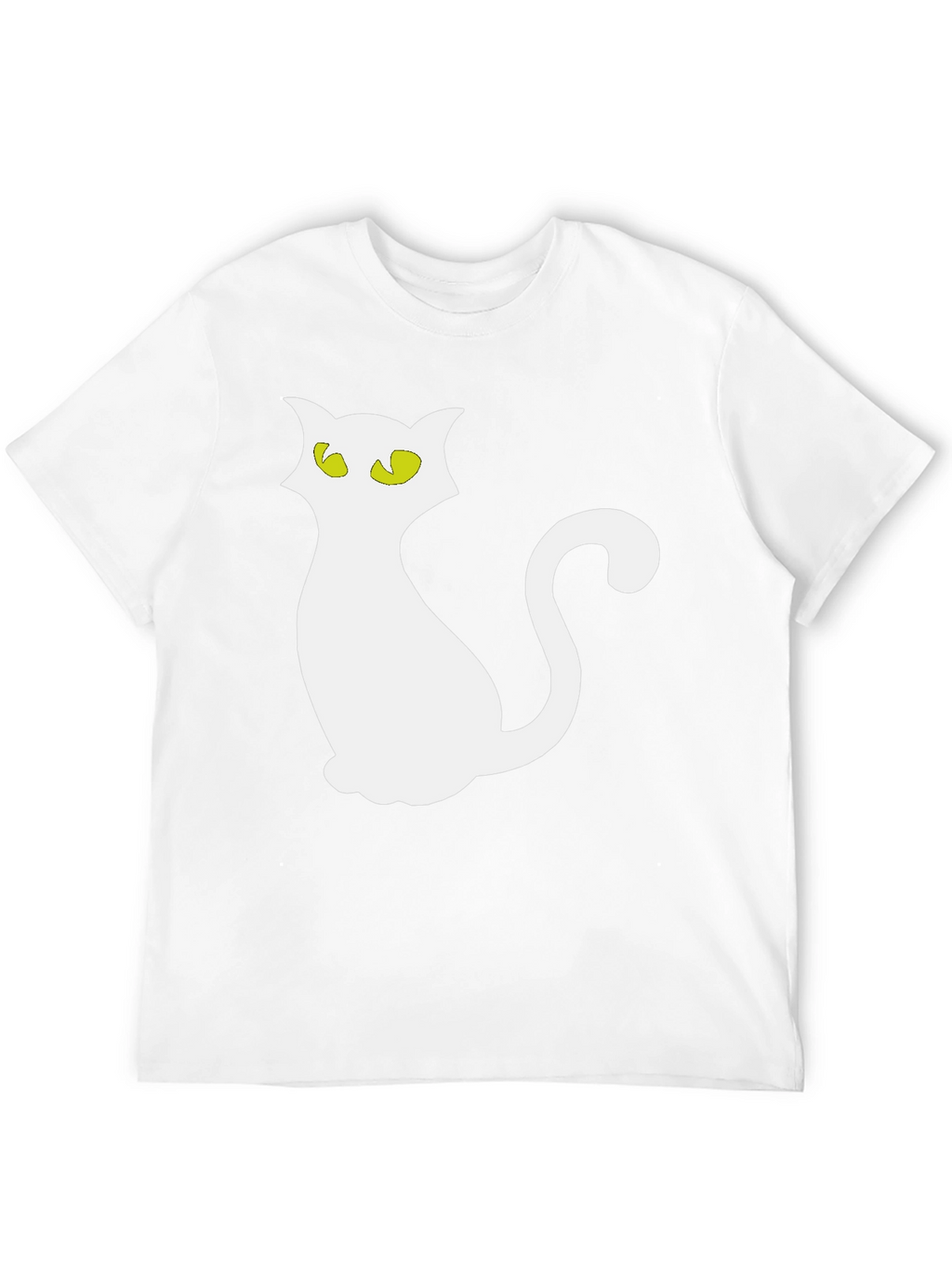 Halloween Cat T-Shirt - Black Crew Neck
