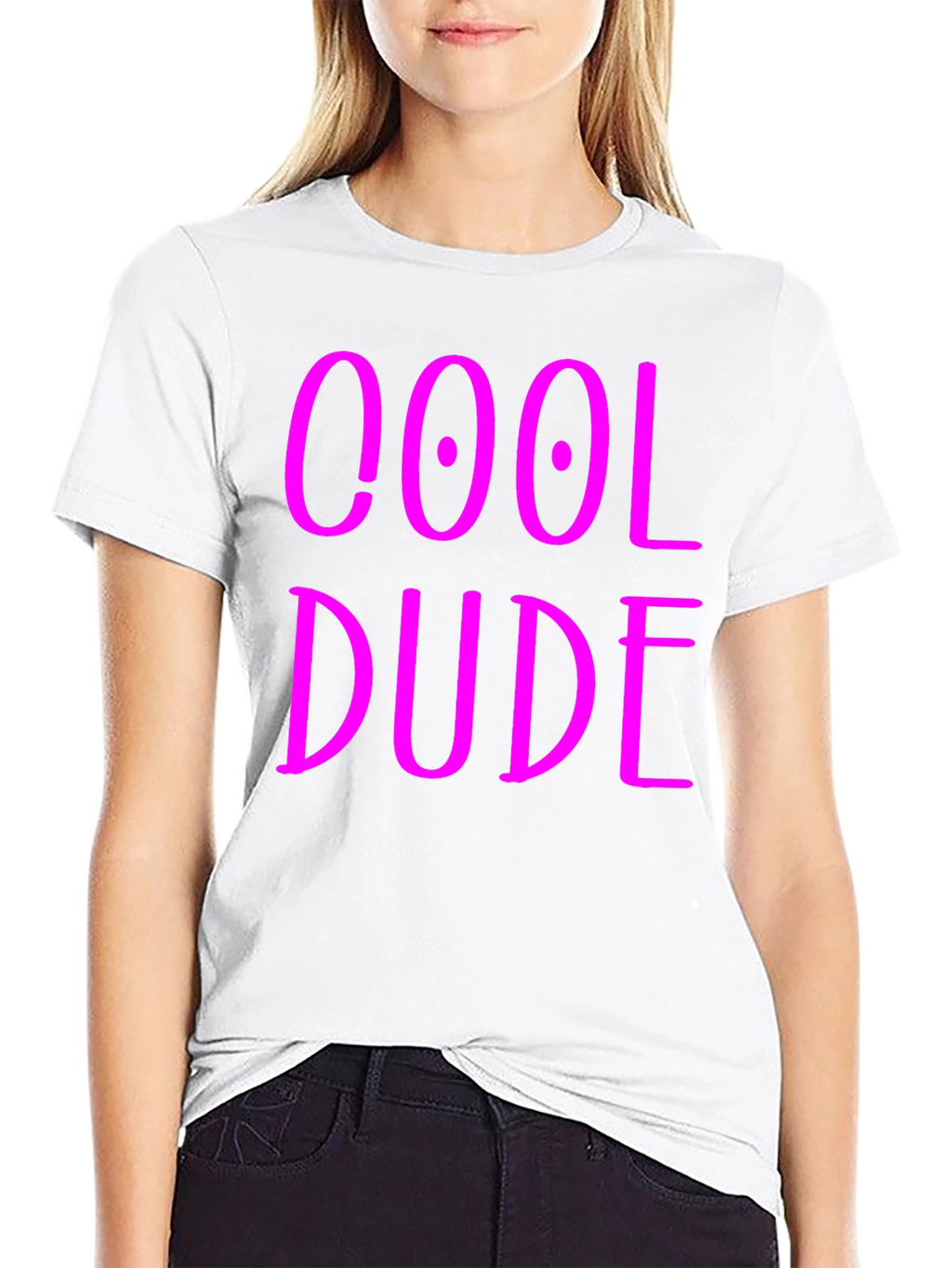 Cool Dude Graphic Tee - Black Cotton Blend T-Shirt