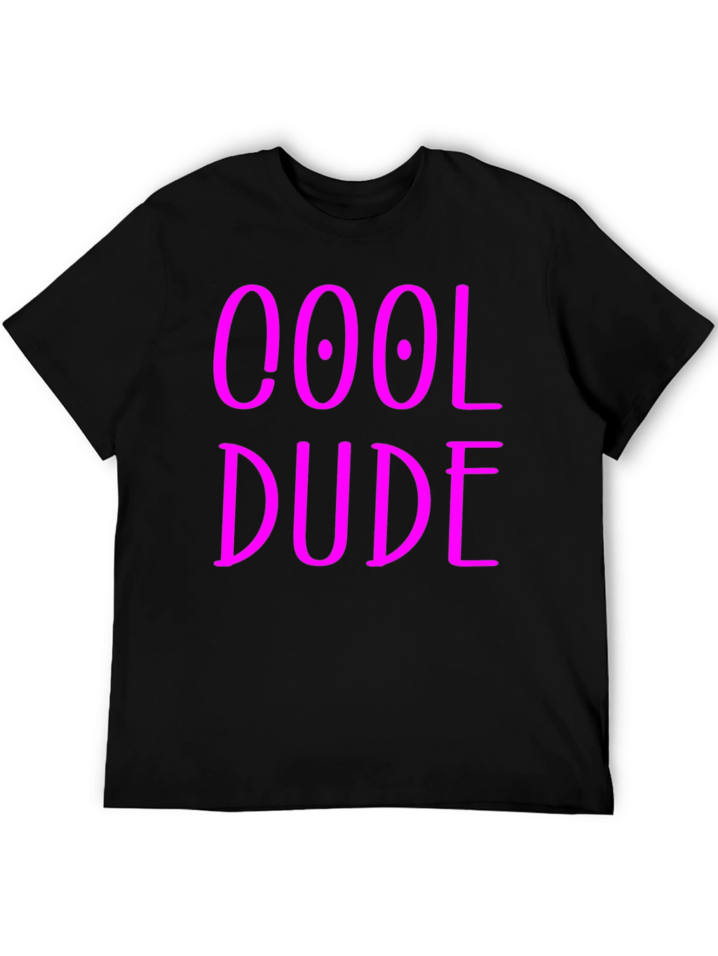 Cool Dude Graphic Tee - Black Cotton Blend T-Shirt
