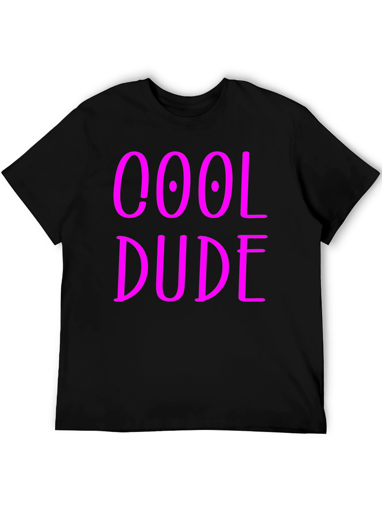 Cool Dude Graphic Tee - Black Cotton Blend T-Shirt