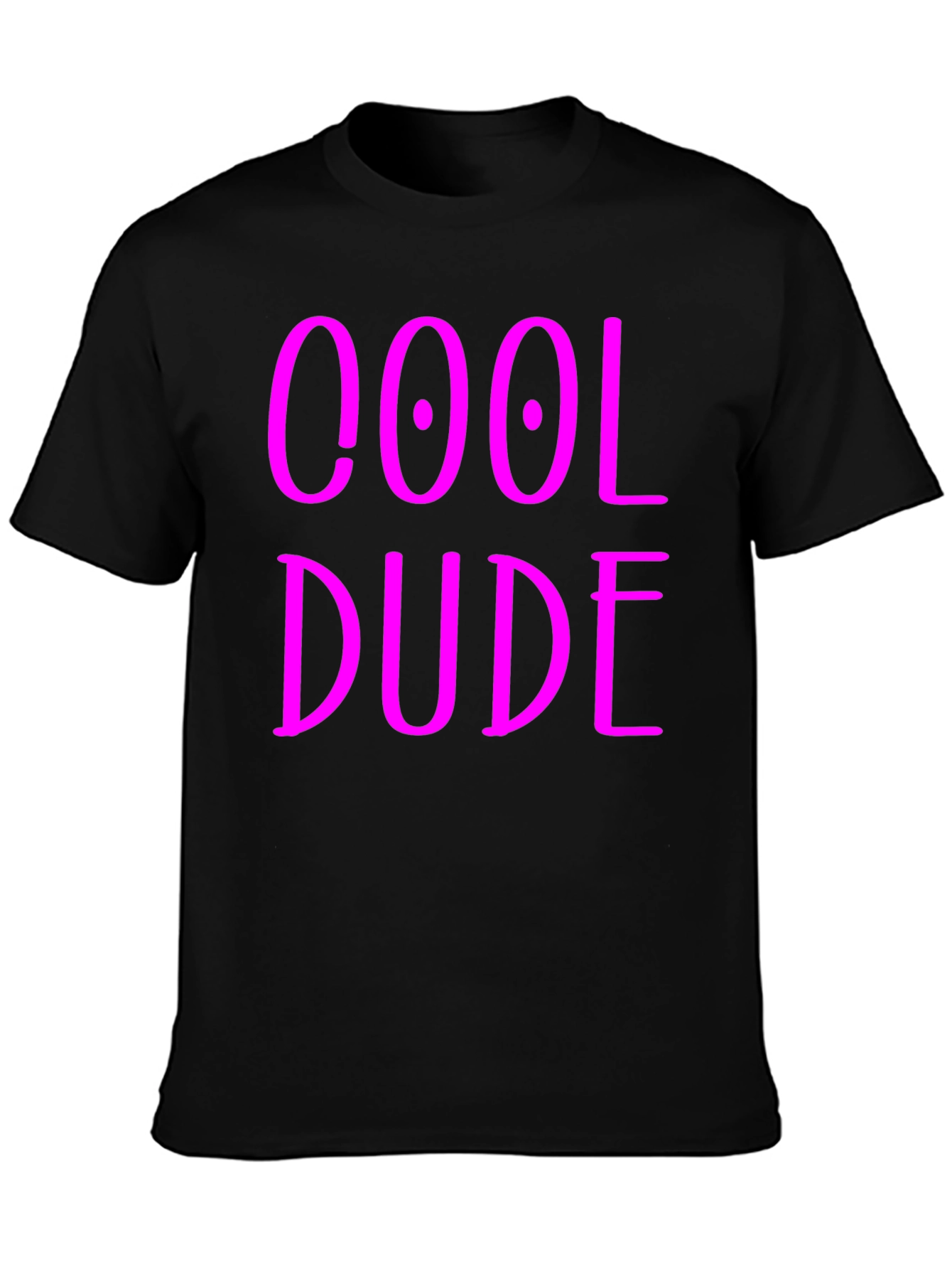Cool Dude Graphic Tee - Black Cotton Blend T-Shirt
