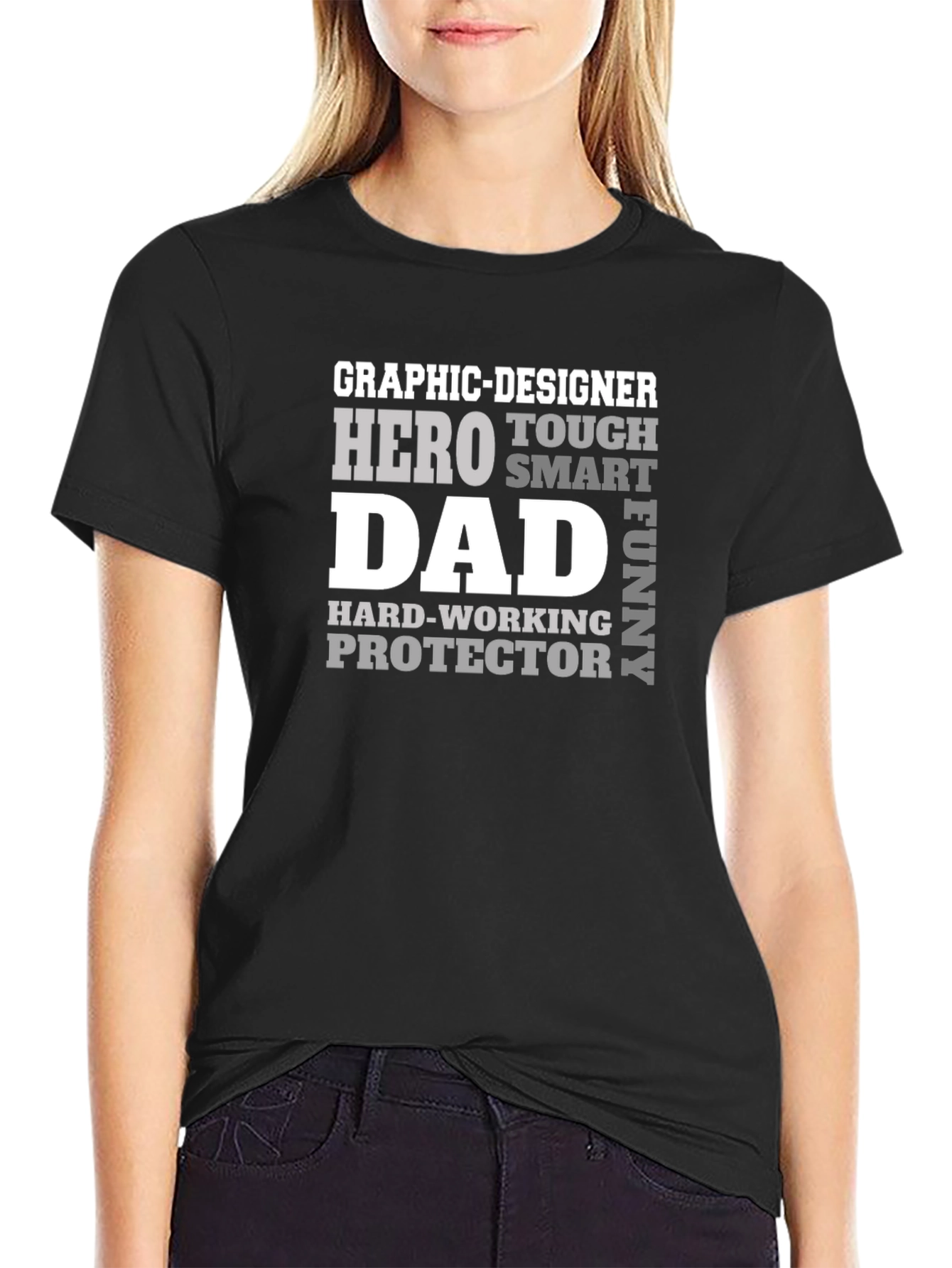 Graphic Designer Dad T-Shirt - Hero Protector Funny