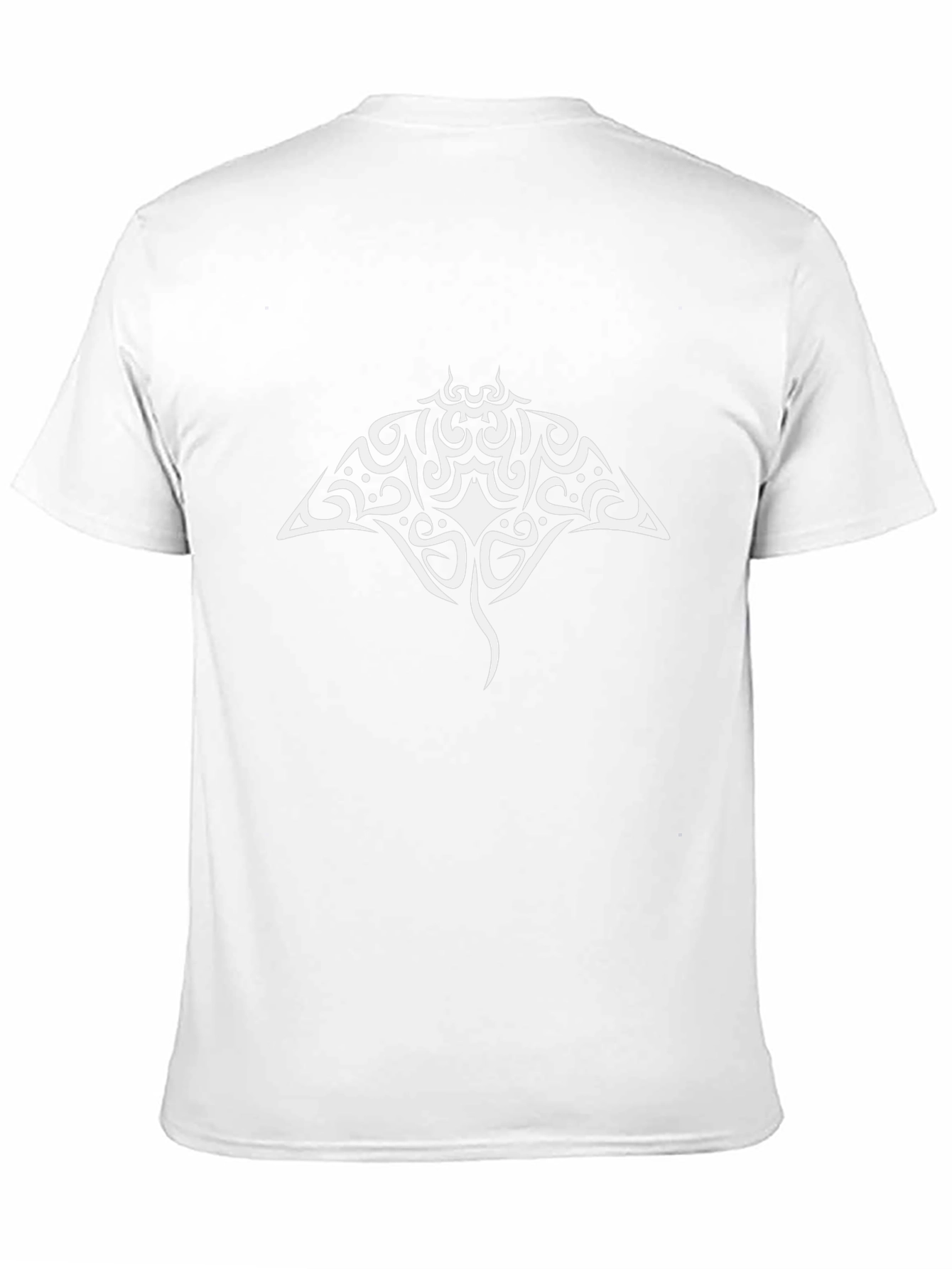 Tribal Stingray Graphic Black Tee Shirt