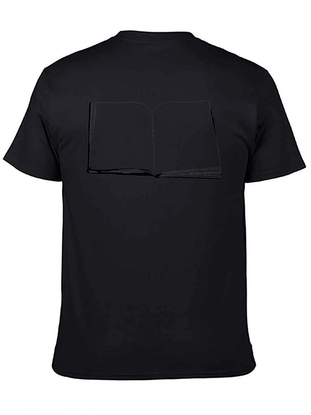 Open Book Graphic Tee - Black Cotton Blend