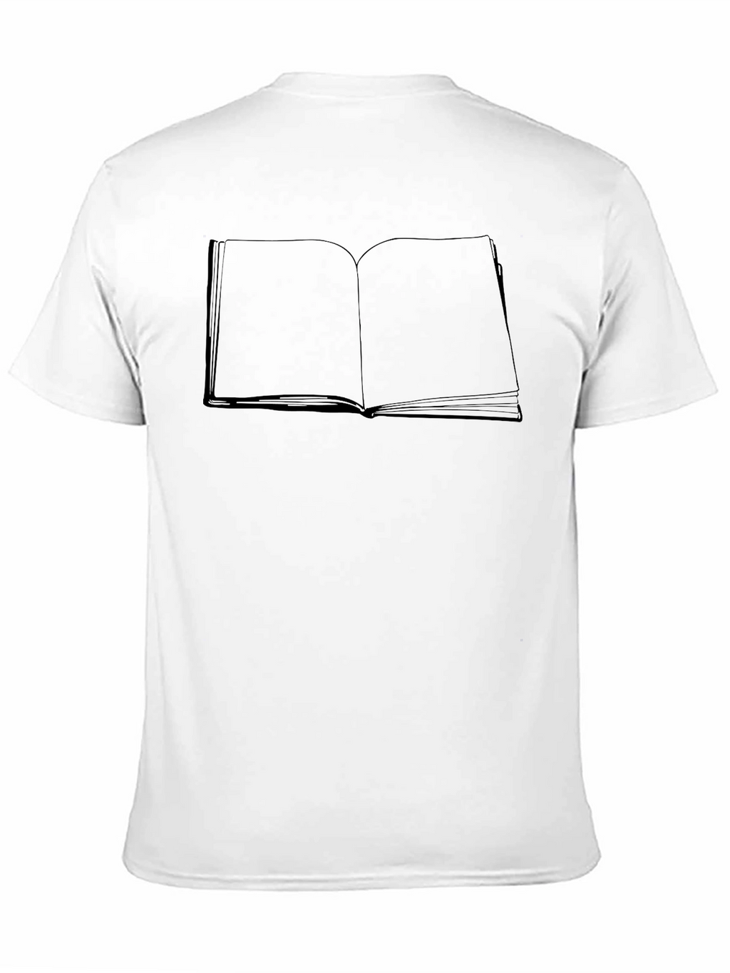 Open Book Graphic Tee - Black Cotton Blend