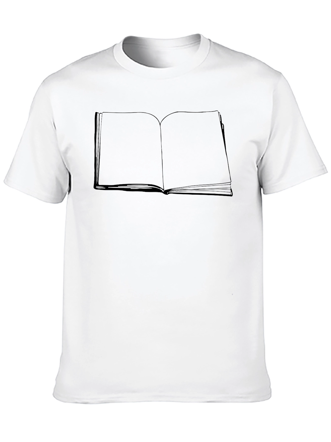 Open Book Graphic Tee - Black Cotton Blend
