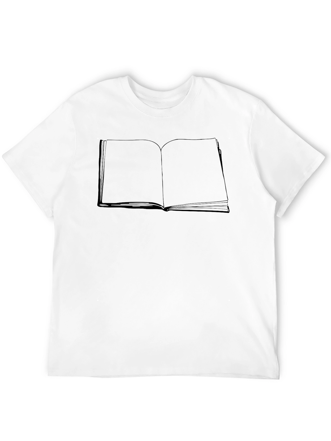 Open Book Graphic Tee - Black Cotton Blend