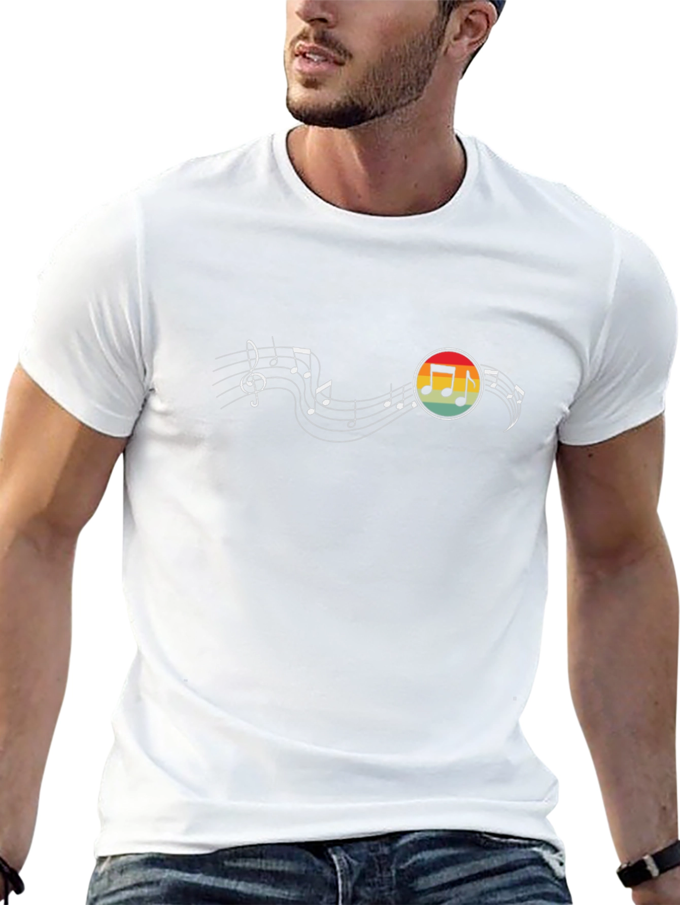 Musical Note Retro Graphic T-Shirt