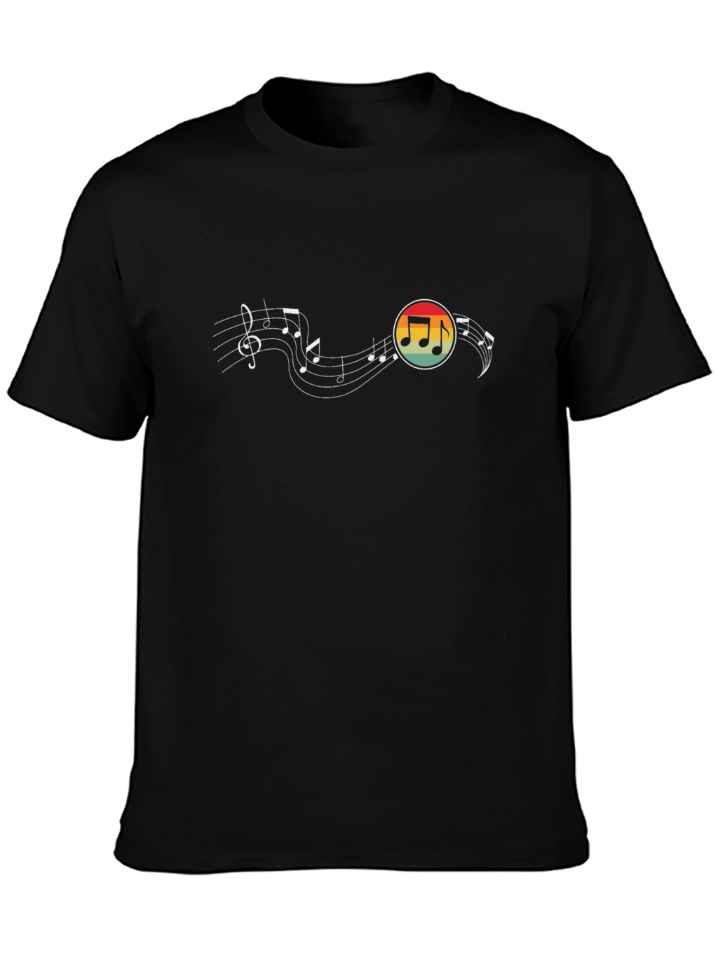 Musical Note Retro Graphic T-Shirt
