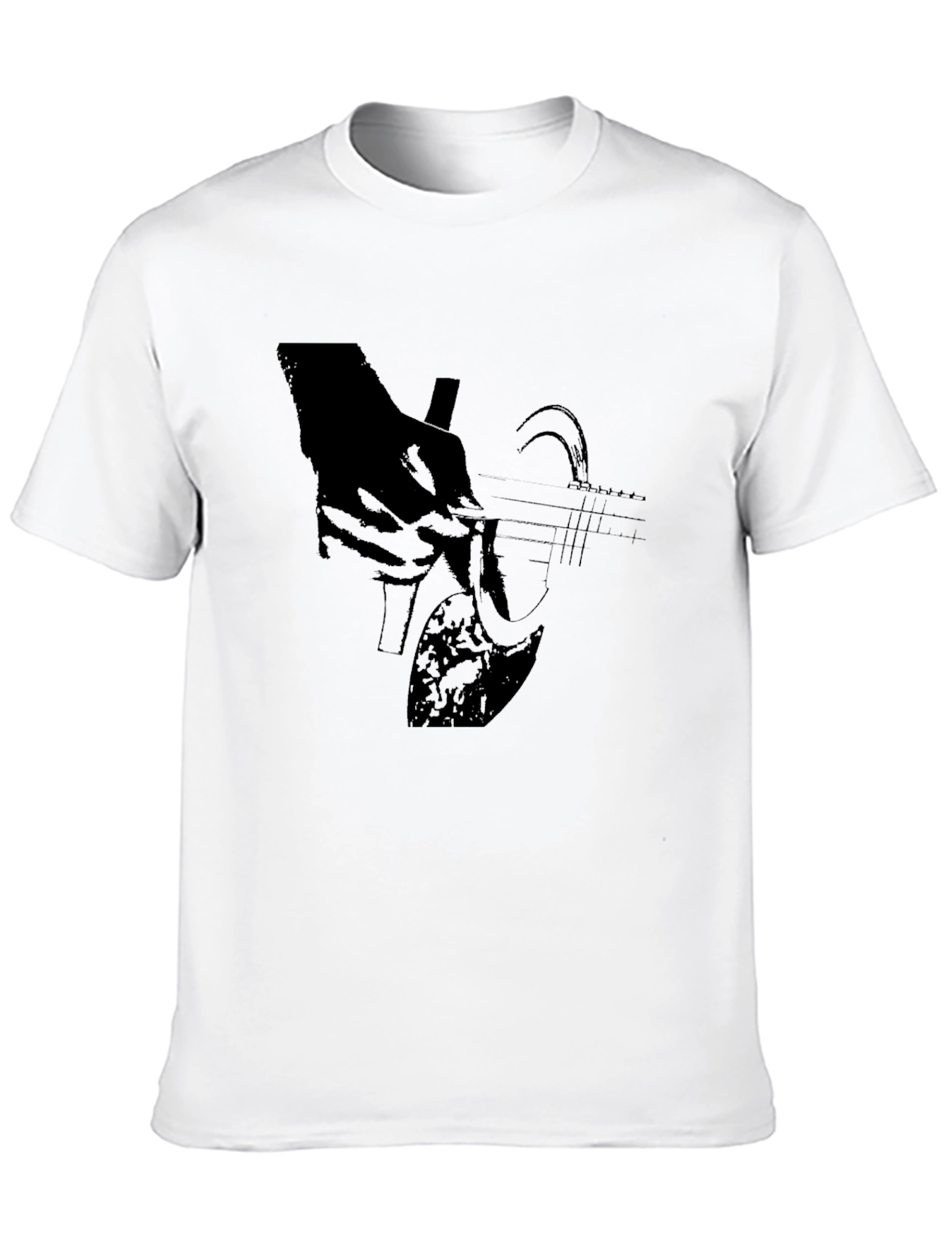 Guitar Player Black T-Shirt Graphic Tee