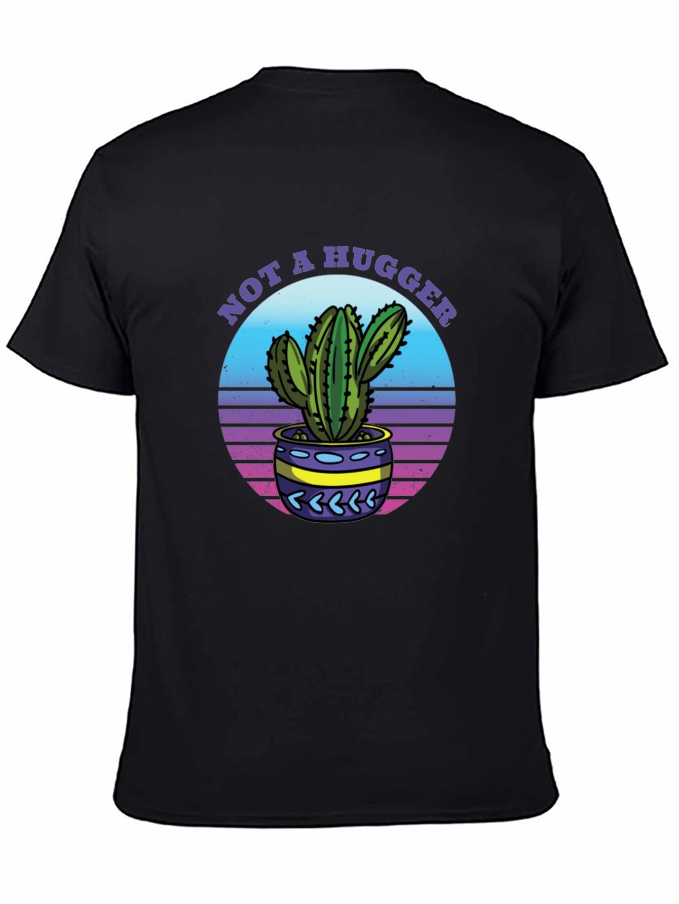 Not A Hugger Cactus Graphic T-Shirt