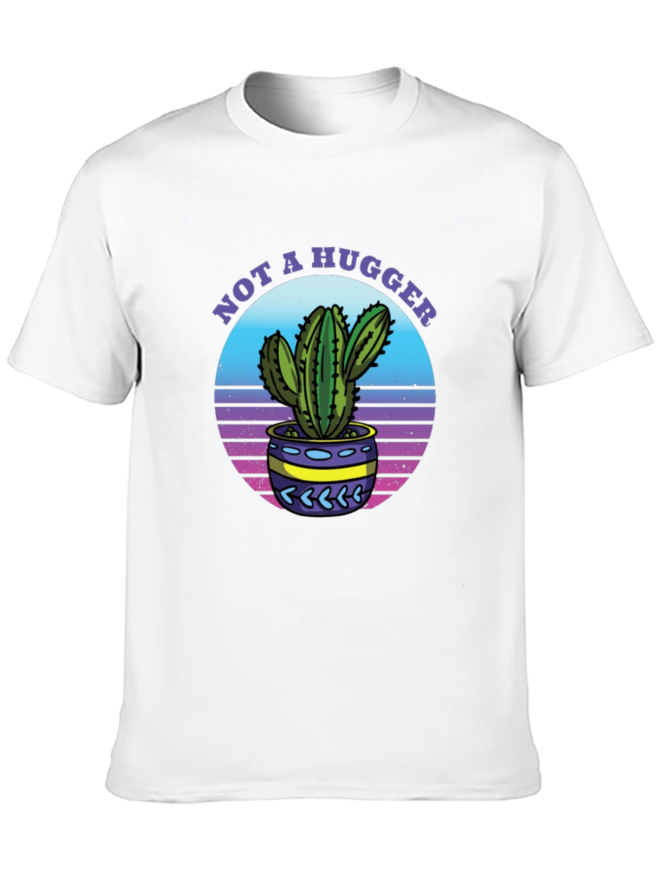 Not A Hugger Cactus Graphic T-Shirt