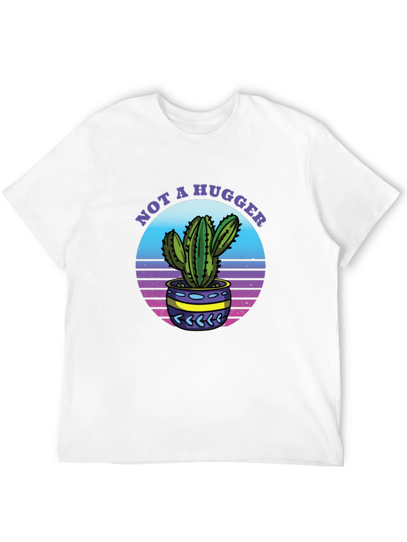 Not A Hugger Cactus Graphic T-Shirt
