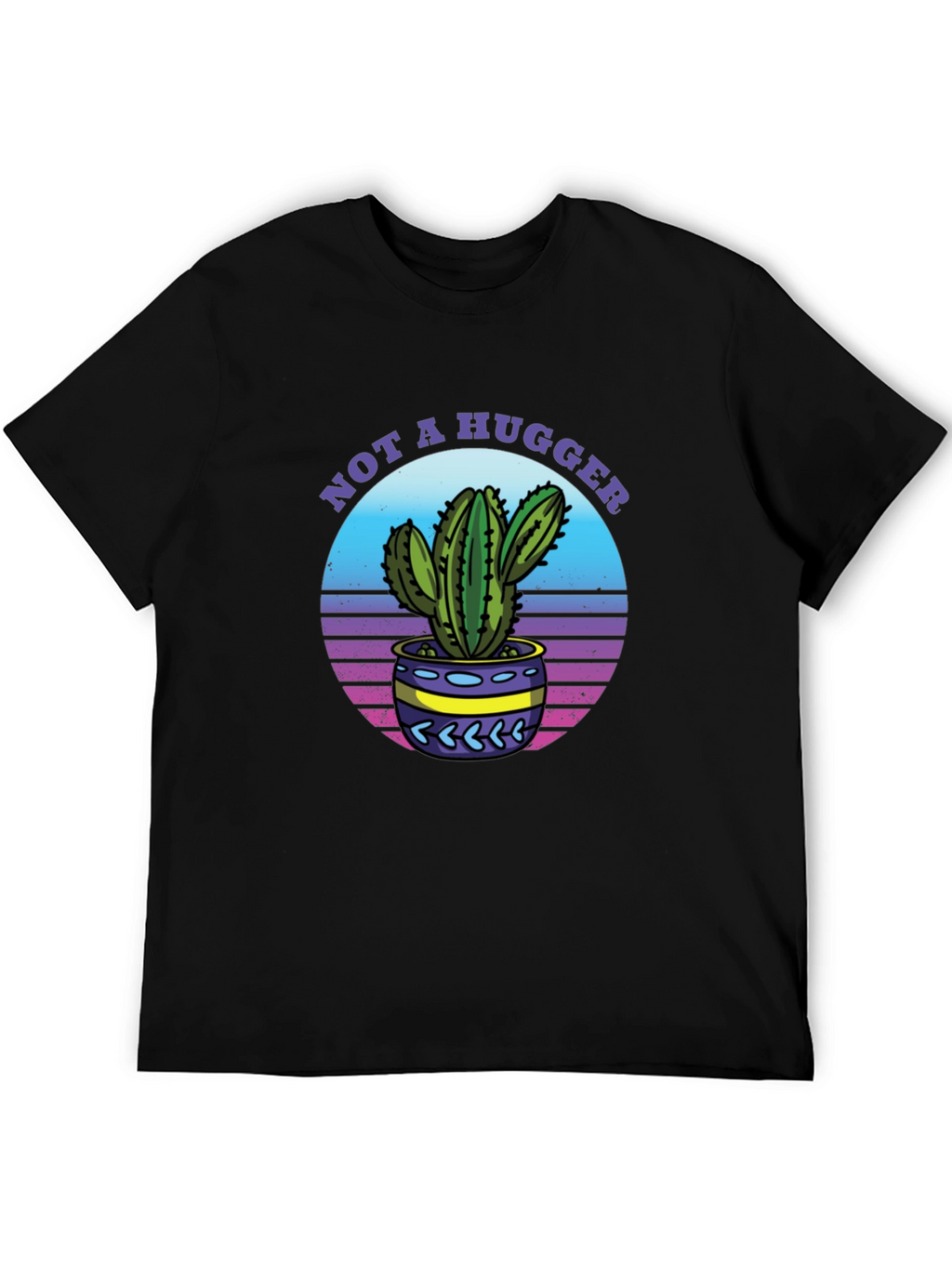 Not A Hugger Cactus Graphic T-Shirt