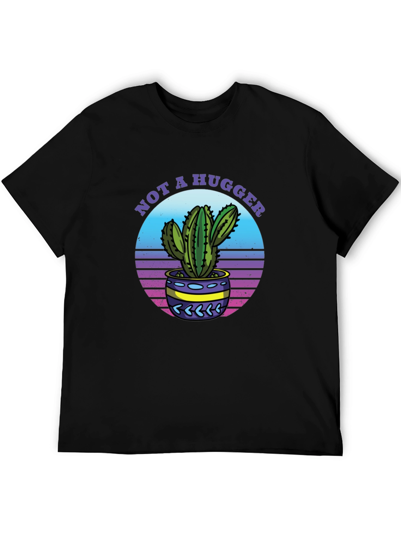 Not A Hugger Cactus Graphic T-Shirt