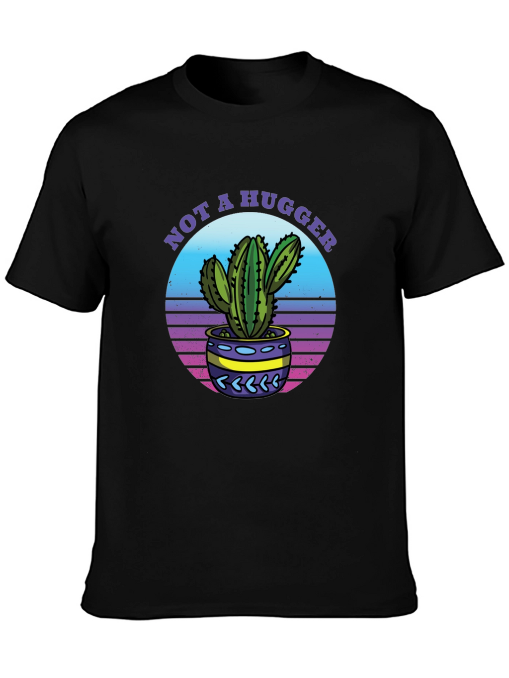 Not A Hugger Cactus Graphic T-Shirt