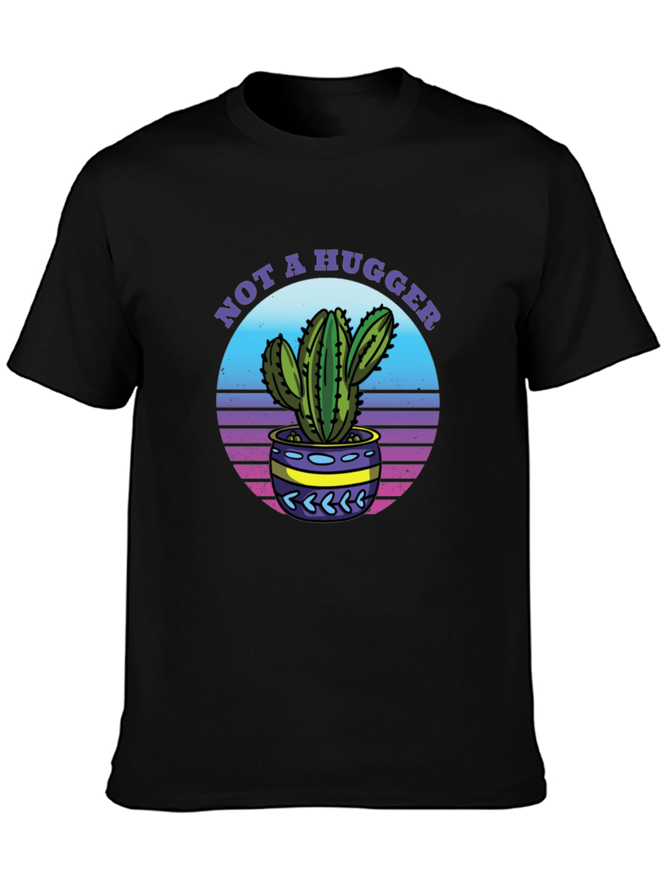 Not A Hugger Cactus Graphic T-Shirt