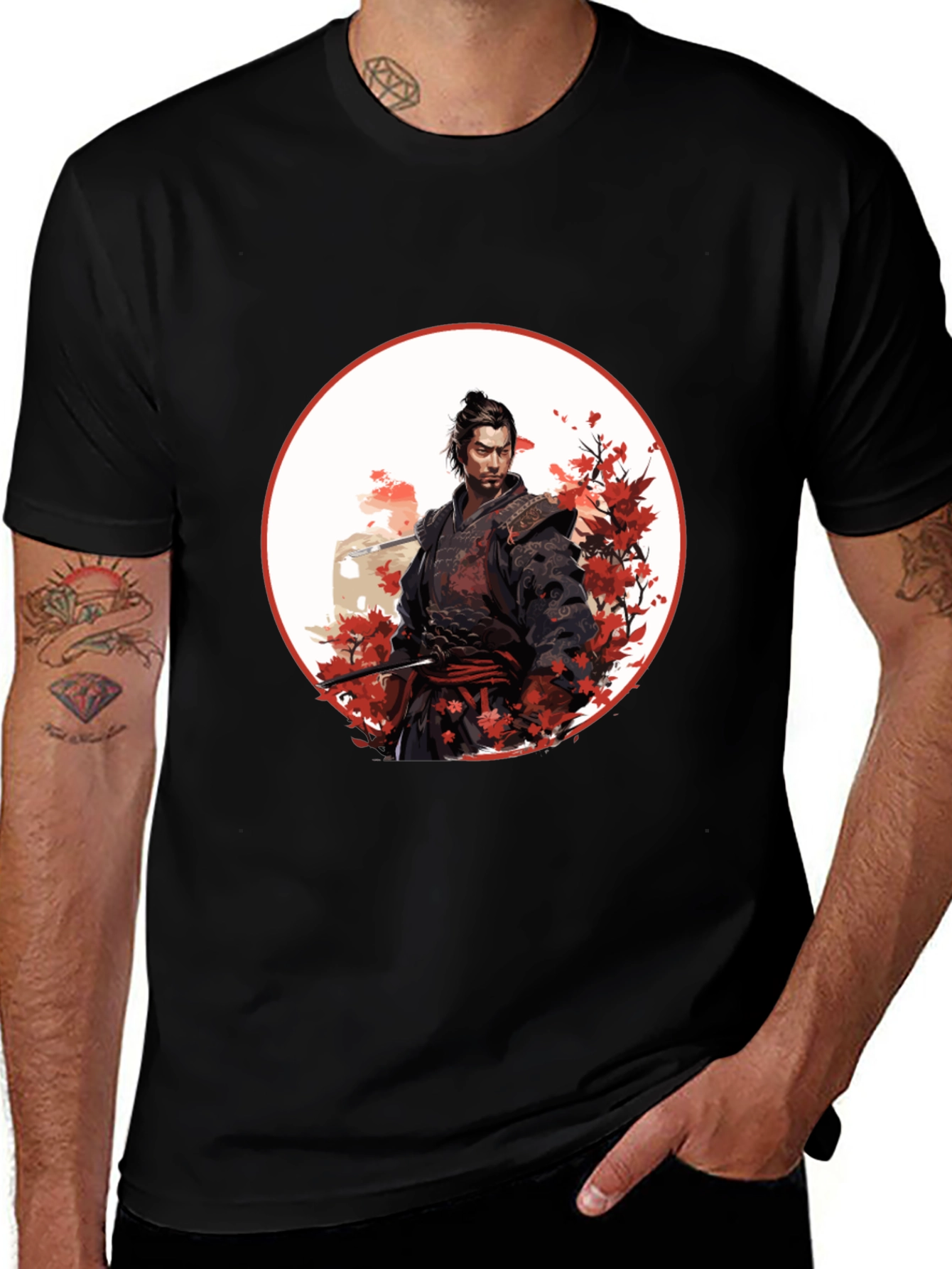Samurai Graphic Tee - Bold Japanese Design