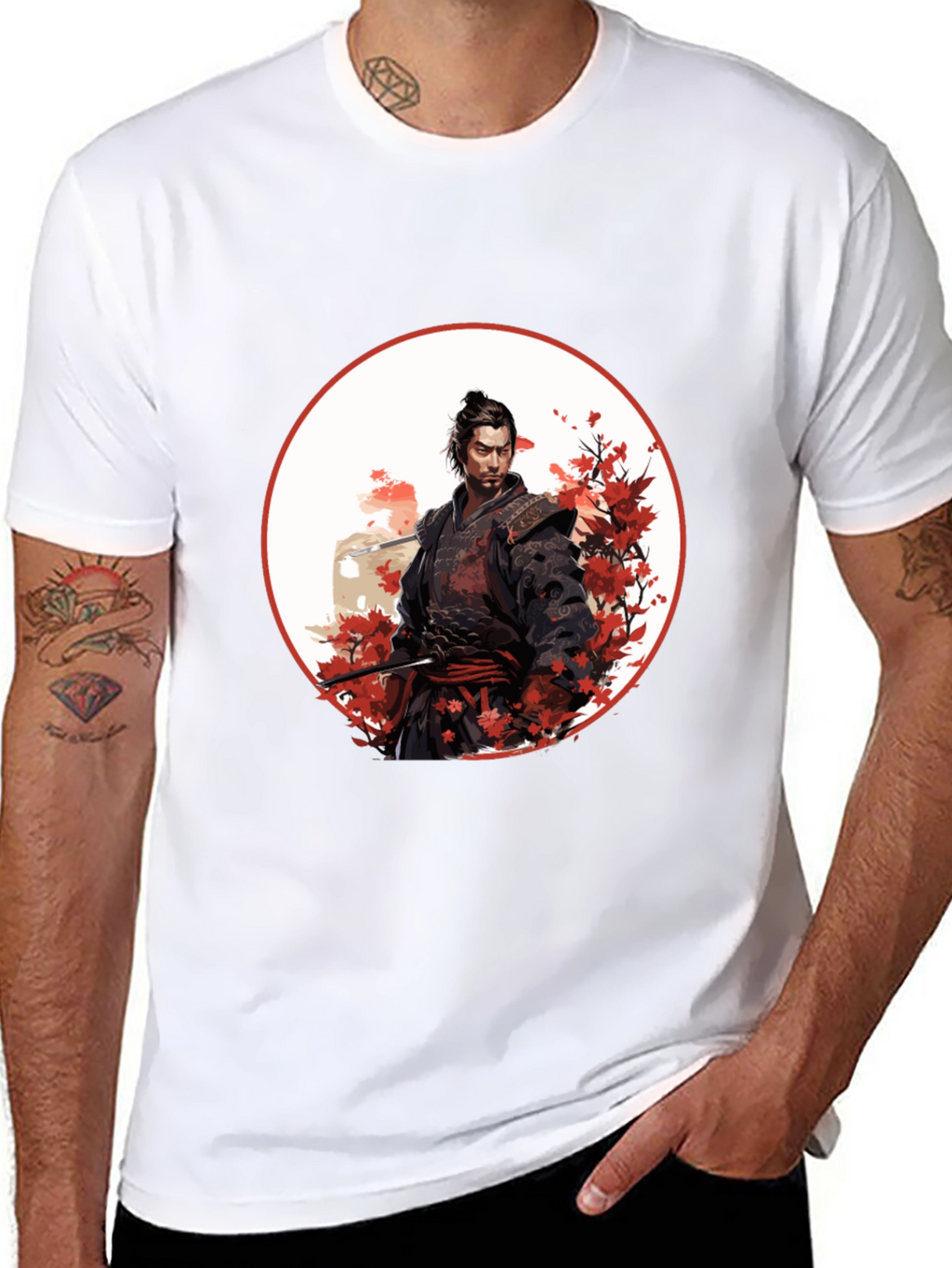 Samurai Graphic Tee - Bold Japanese Design