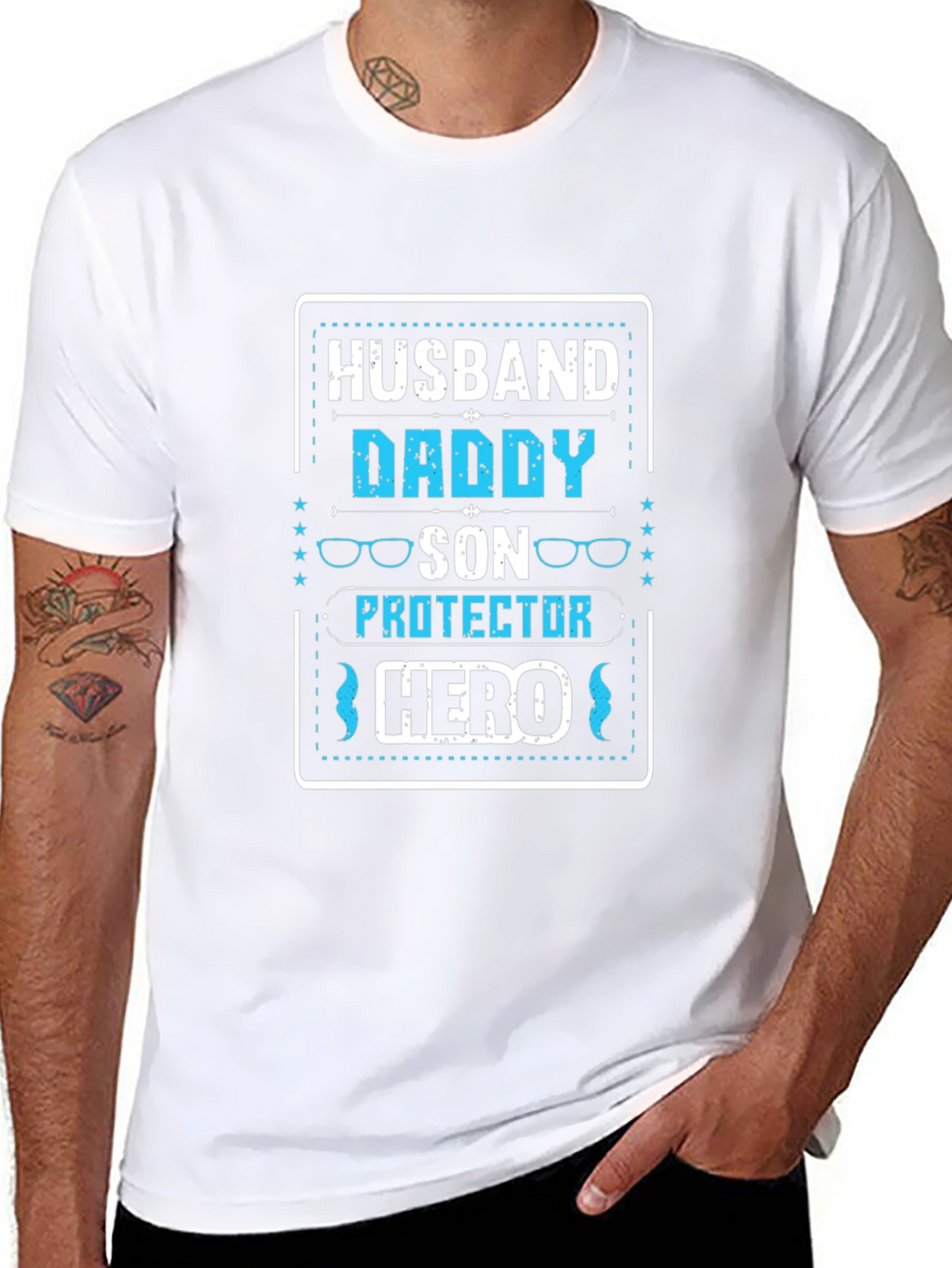 Husband Daddy Son Protector Hero T-Shirt
