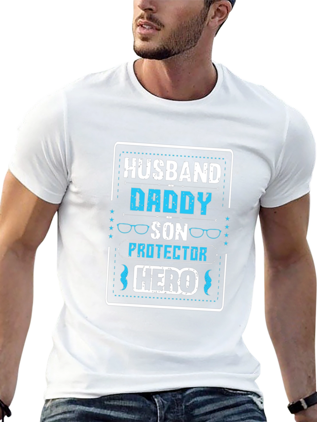 Husband Daddy Son Protector Hero T-Shirt