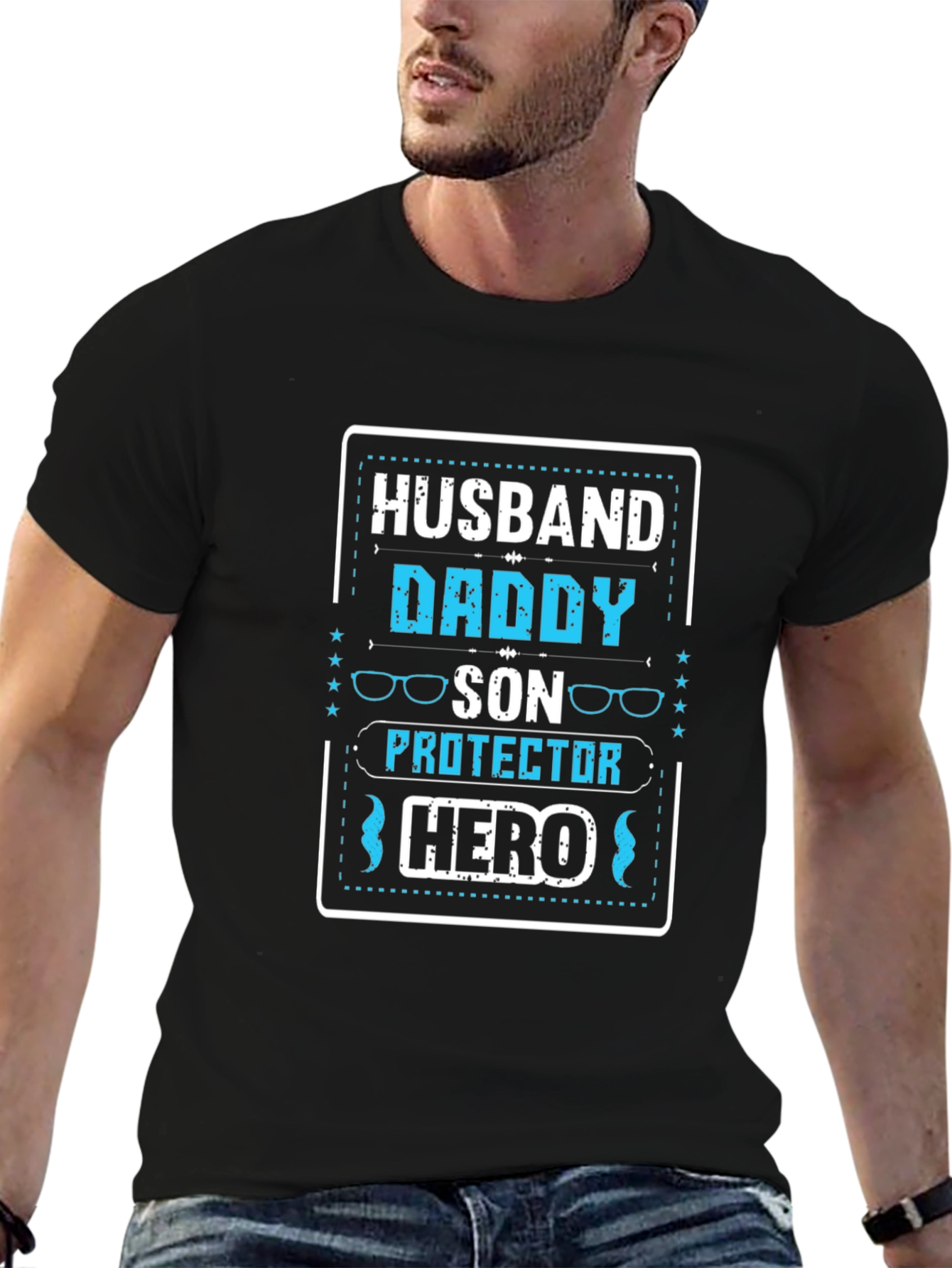 Husband Daddy Son Protector Hero T-Shirt