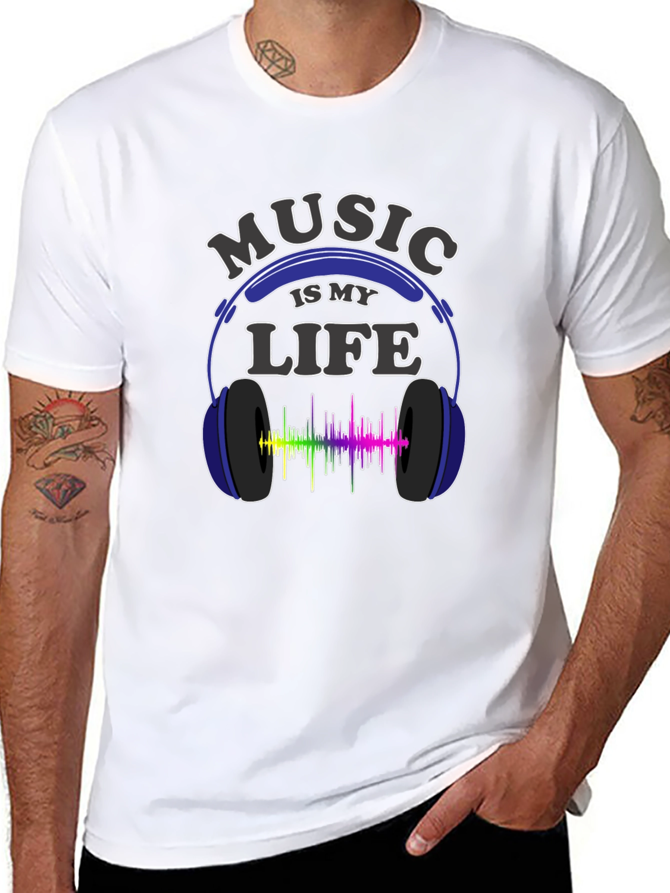 Music is My Life Graphic T-Shirt