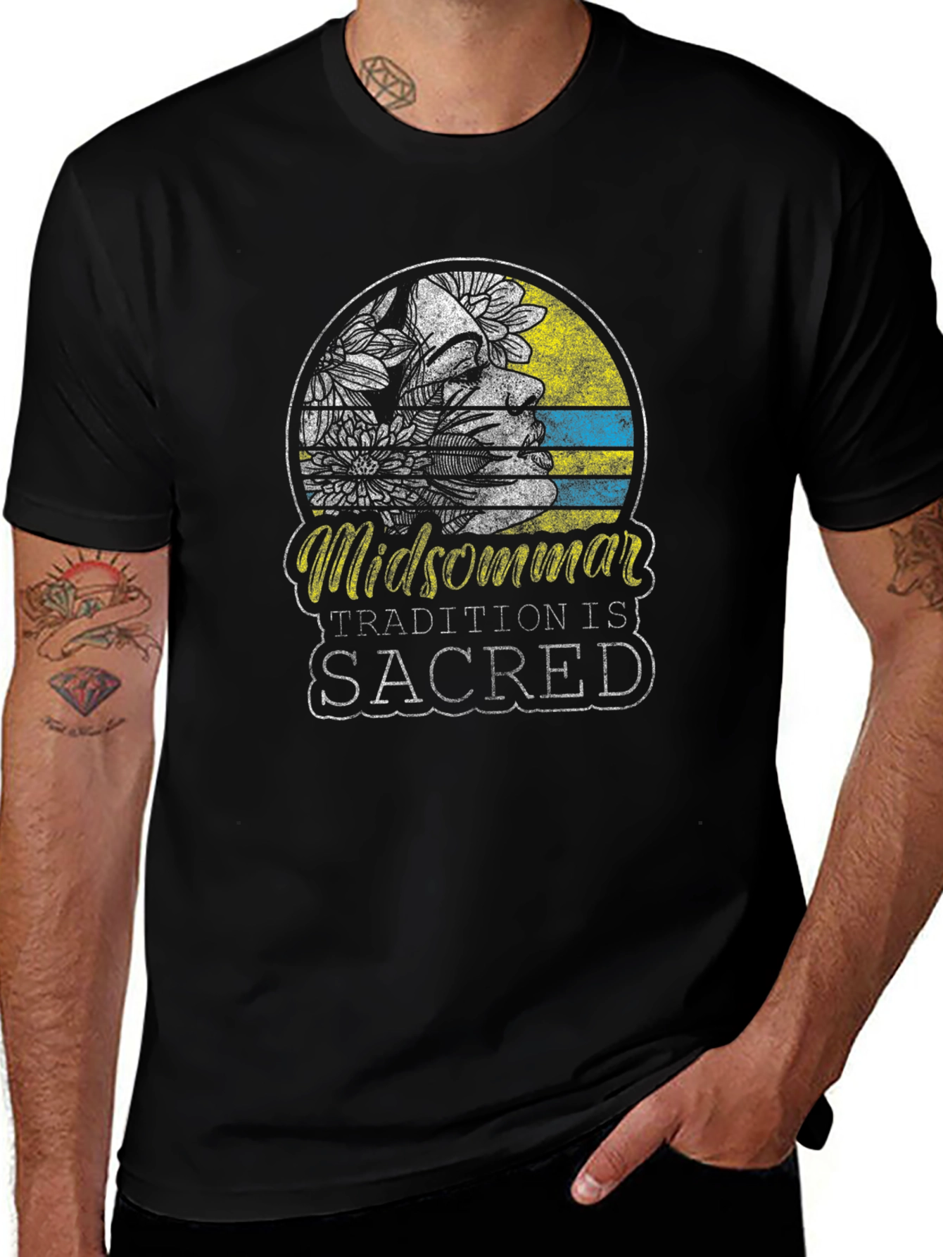 Midsommar Tradition is Sacred Black T-Shirt