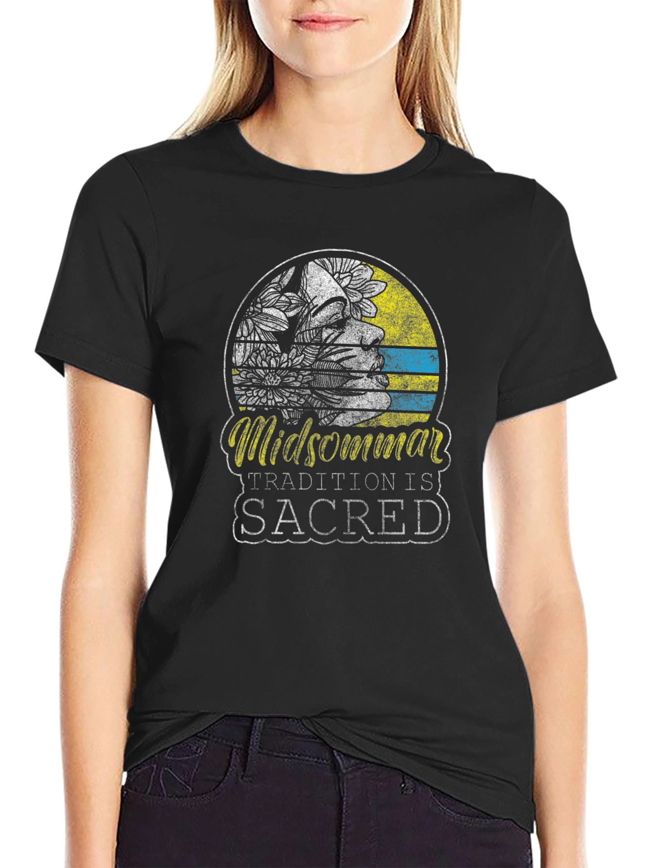Midsommar Tradition is Sacred Black T-Shirt