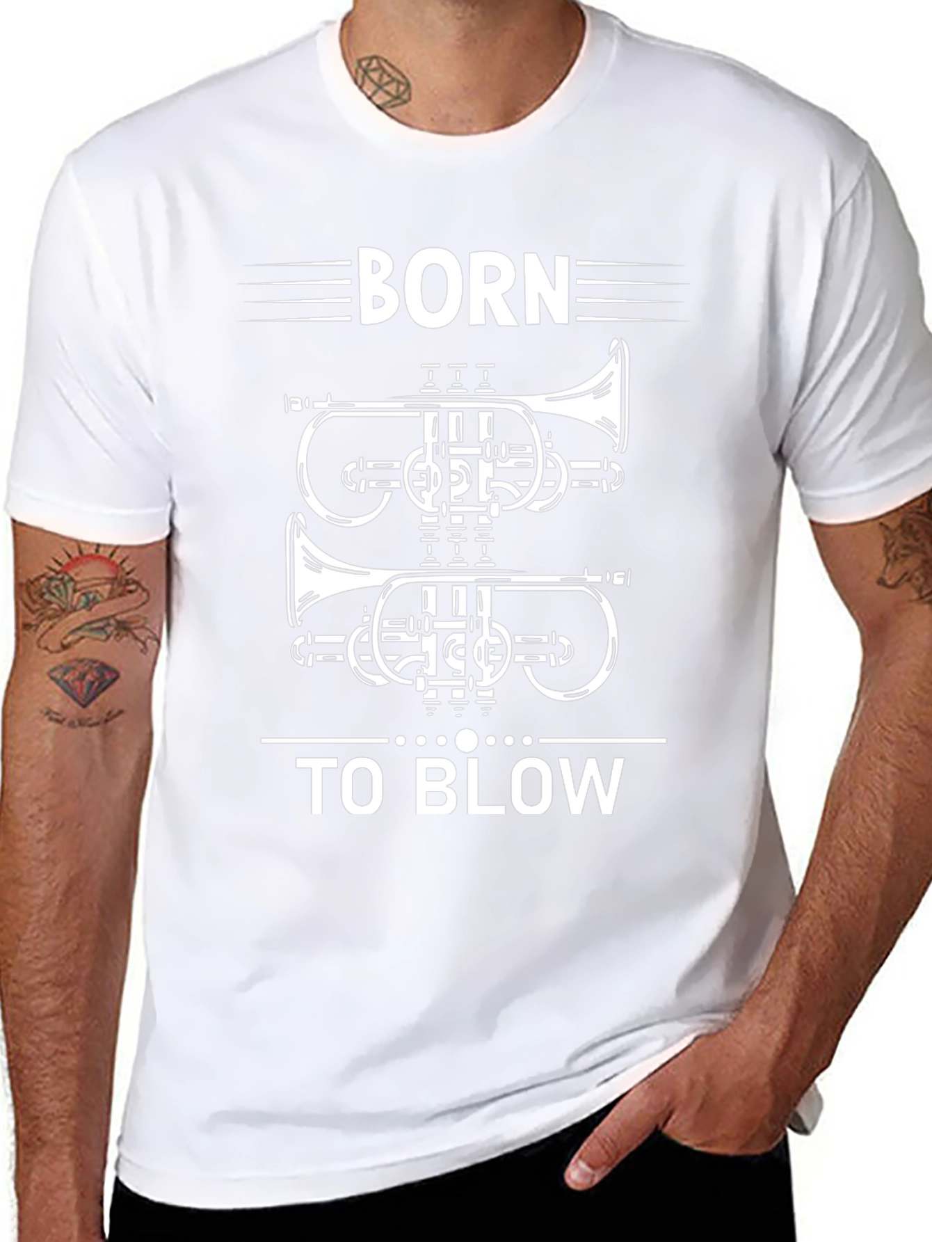 Born To Blow Trumpet Graphic T-Shirt