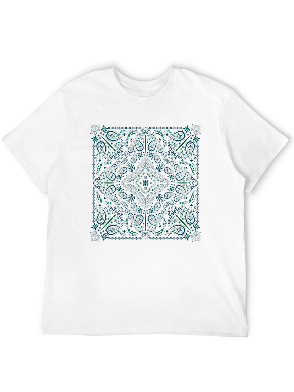 Black Bandana Paisley Graphic T-Shirt