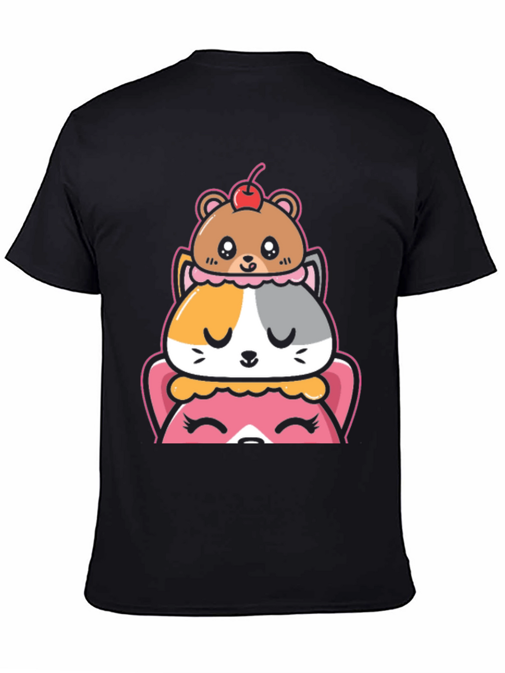 Cute Animal Dessert Stack Graphic Tee