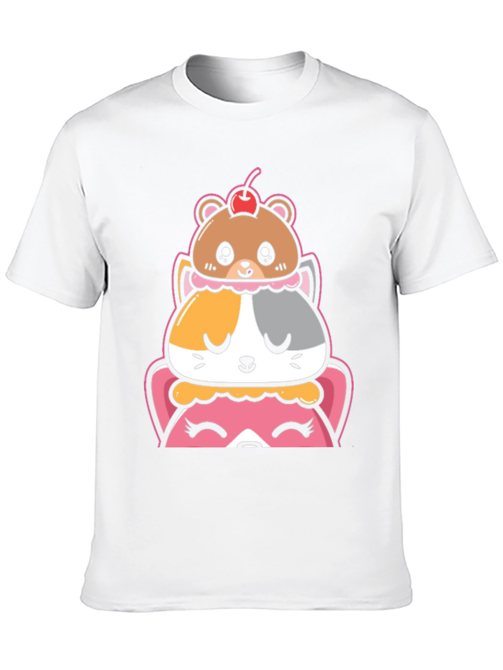 Cute Animal Dessert Stack Graphic Tee
