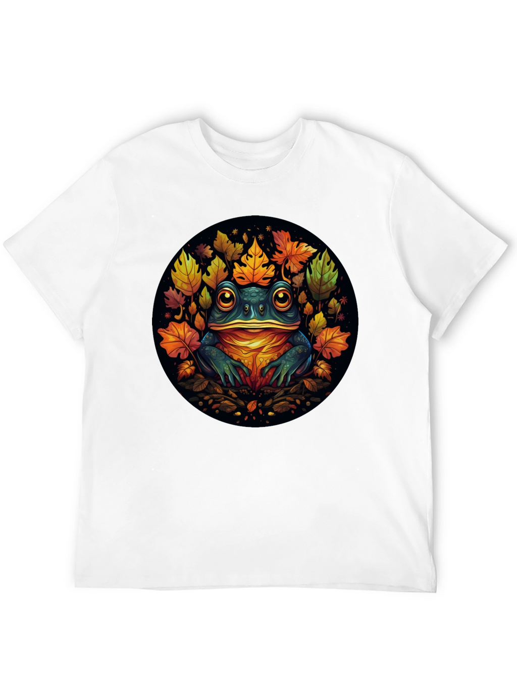 Frog & Leaves Graphic Tee - Unique Nature Design