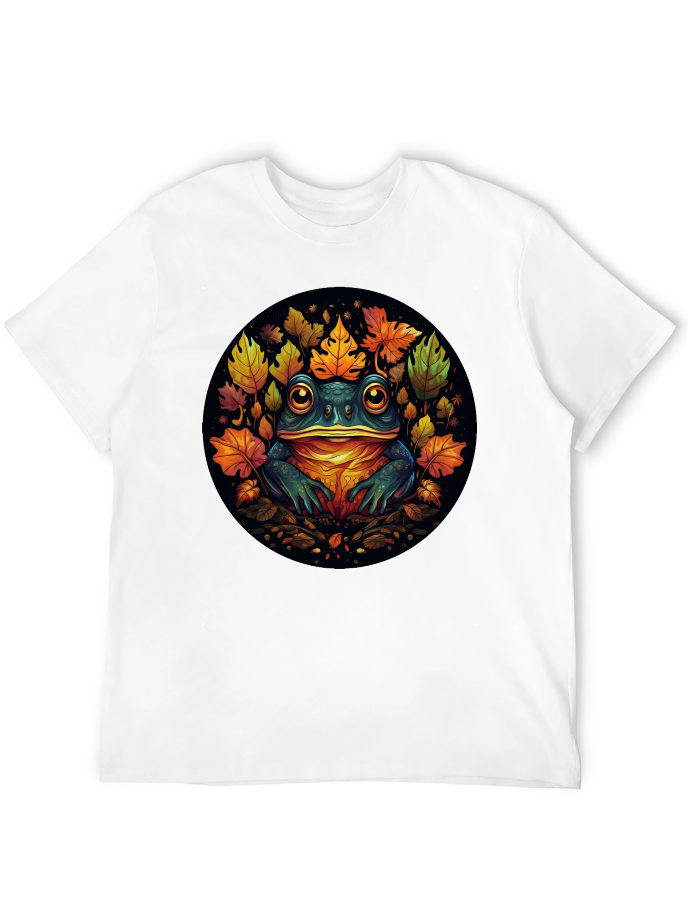 Frog & Leaves Graphic Tee - Unique Nature Design