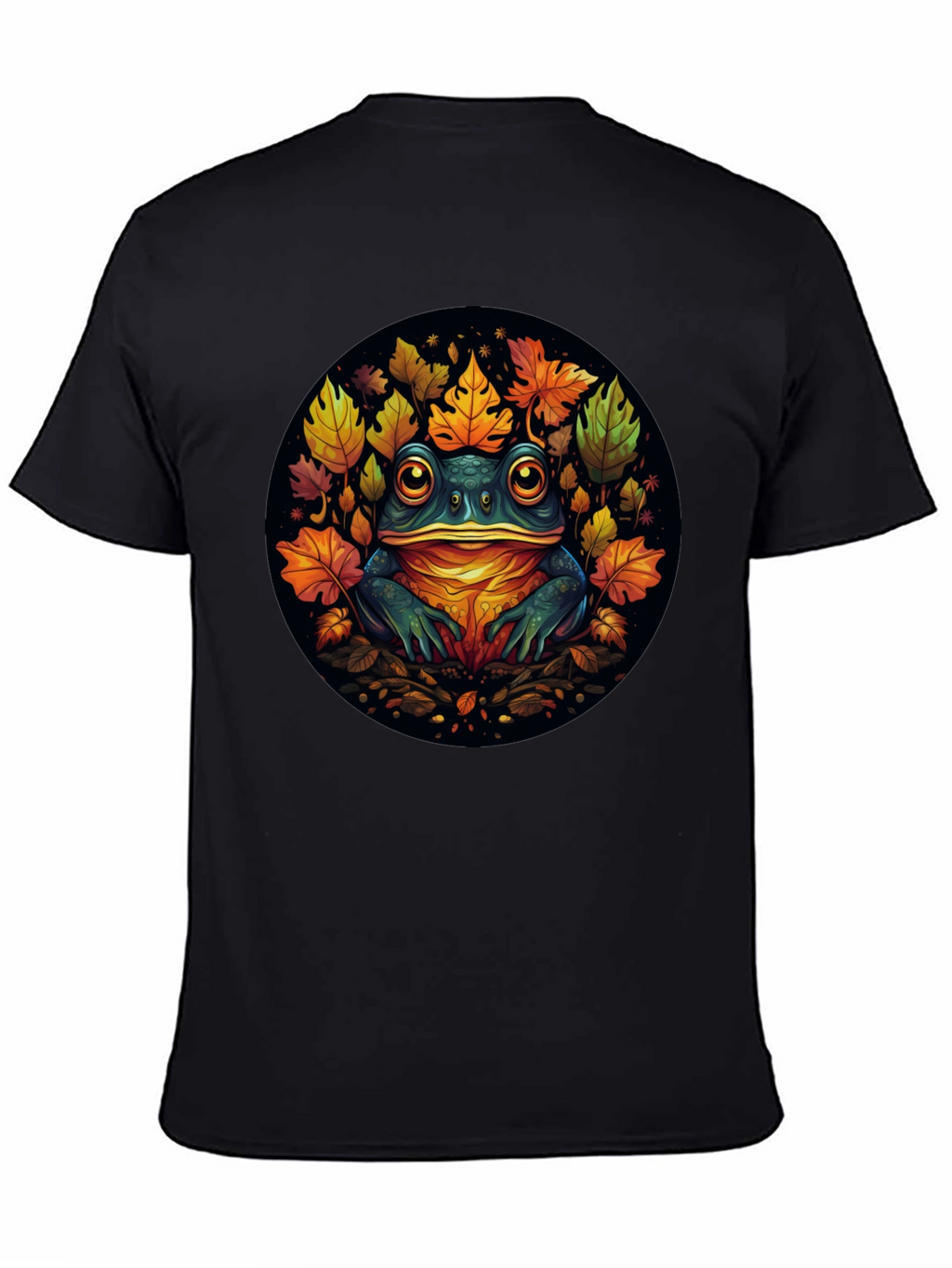 Frog & Leaves Graphic Tee - Unique Nature Design