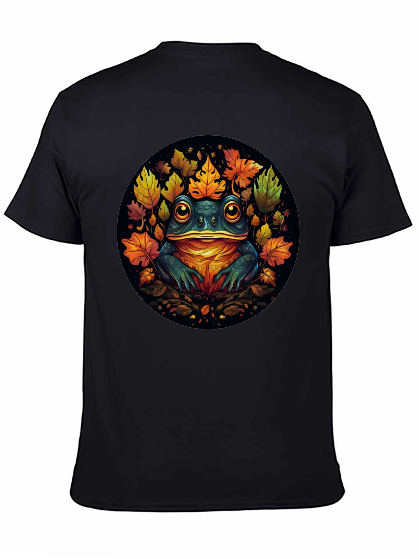 Frog & Leaves Graphic Tee - Unique Nature Design