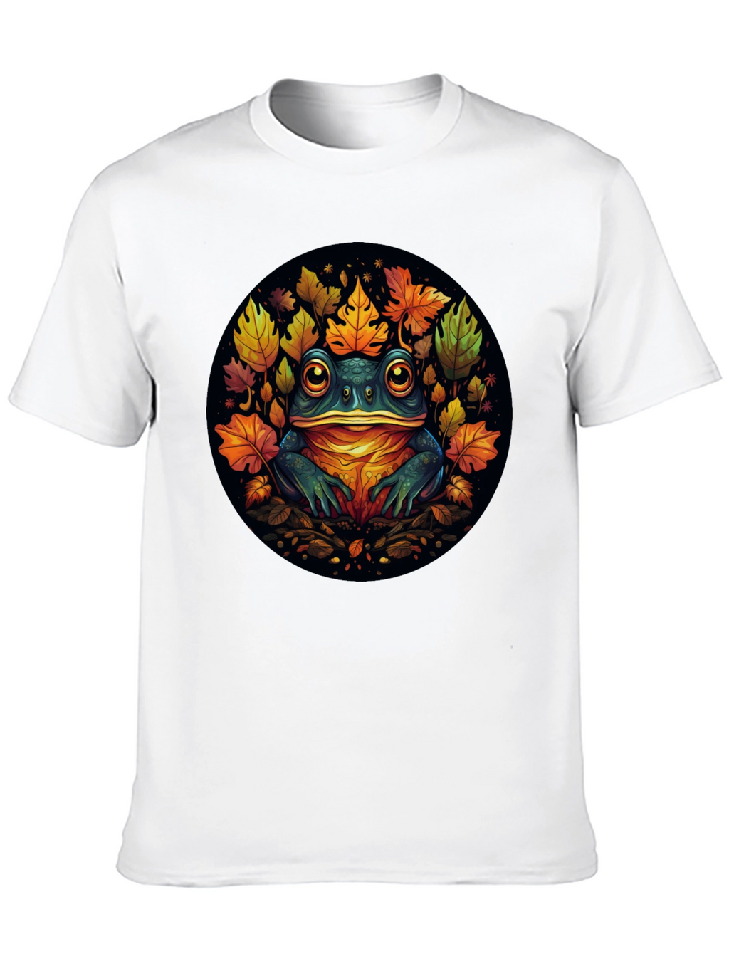 Frog & Leaves Graphic Tee - Unique Nature Design