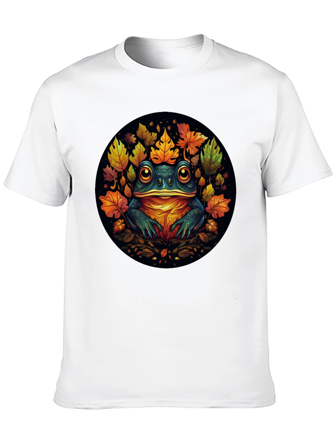 Frog & Leaves Graphic Tee - Unique Nature Design