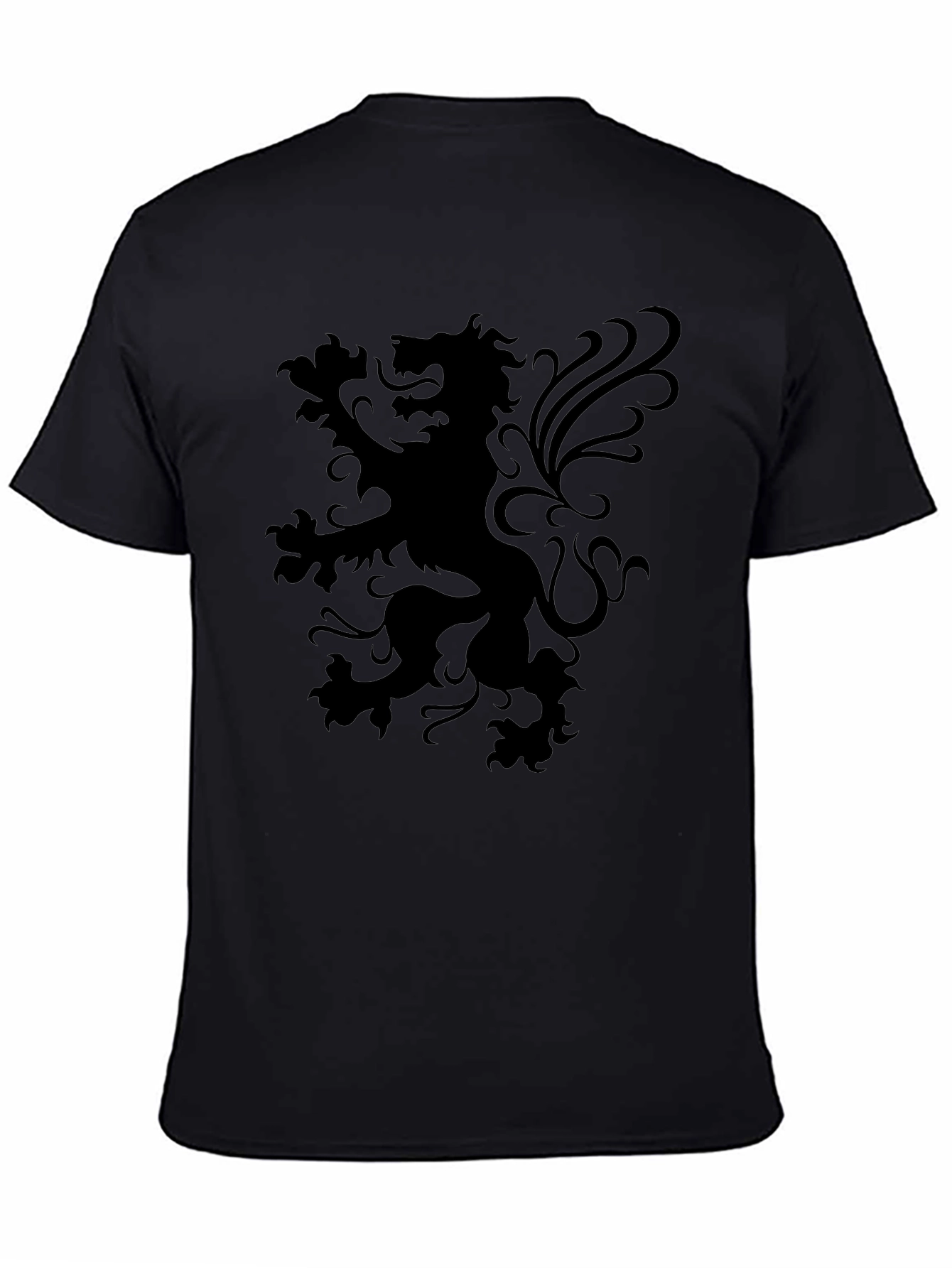Black Lion Crest Graphic T-Shirt