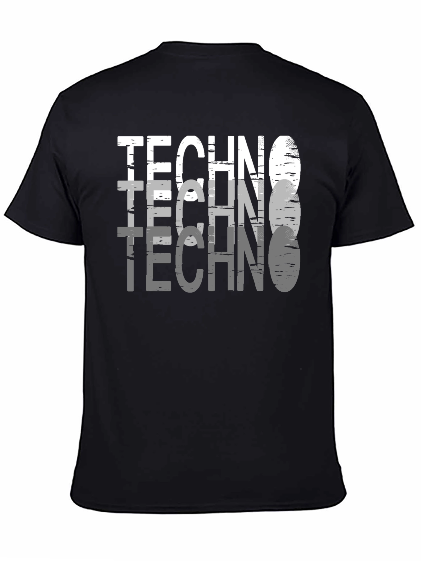 Techno Graphic Tee - Modern Style Black T-Shirt