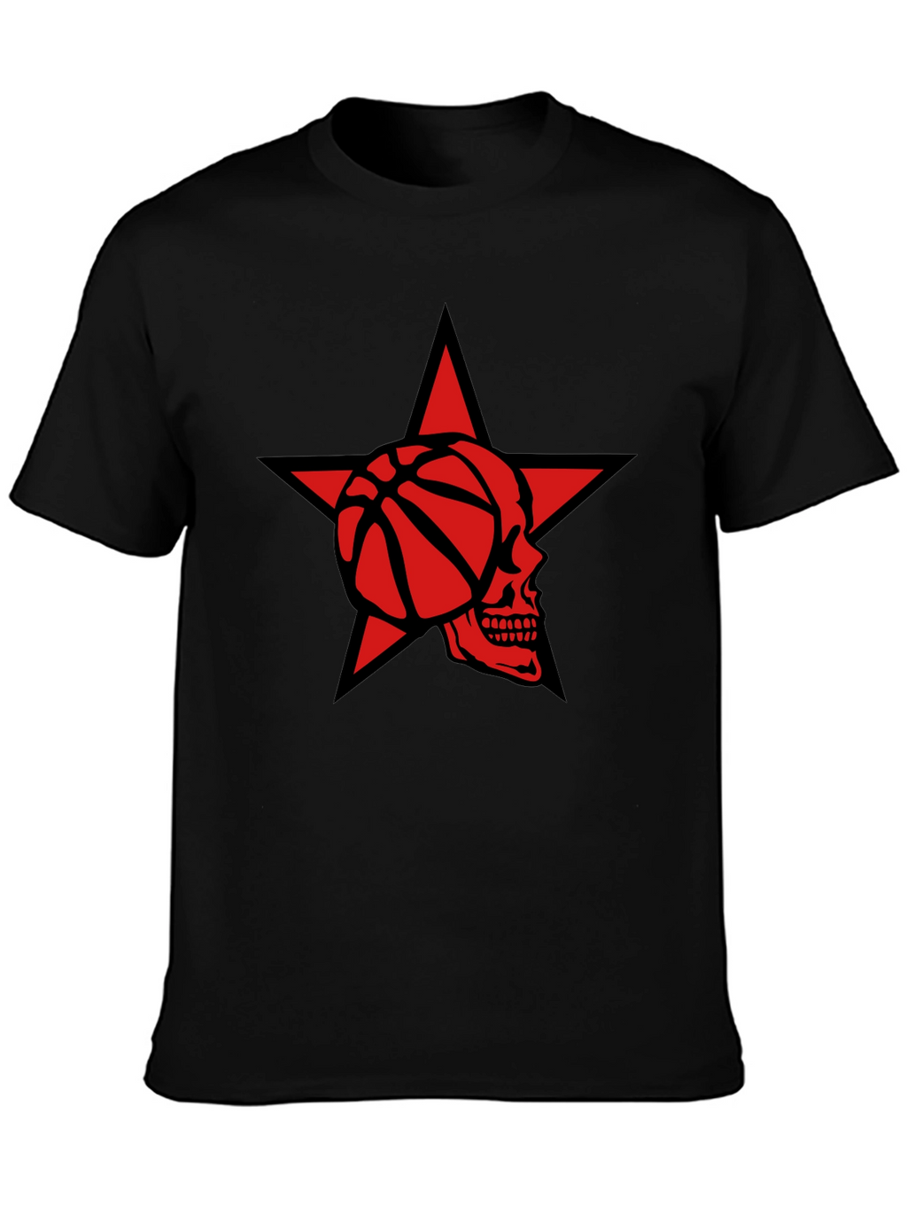 Star Skull Basketball Graphic Tee