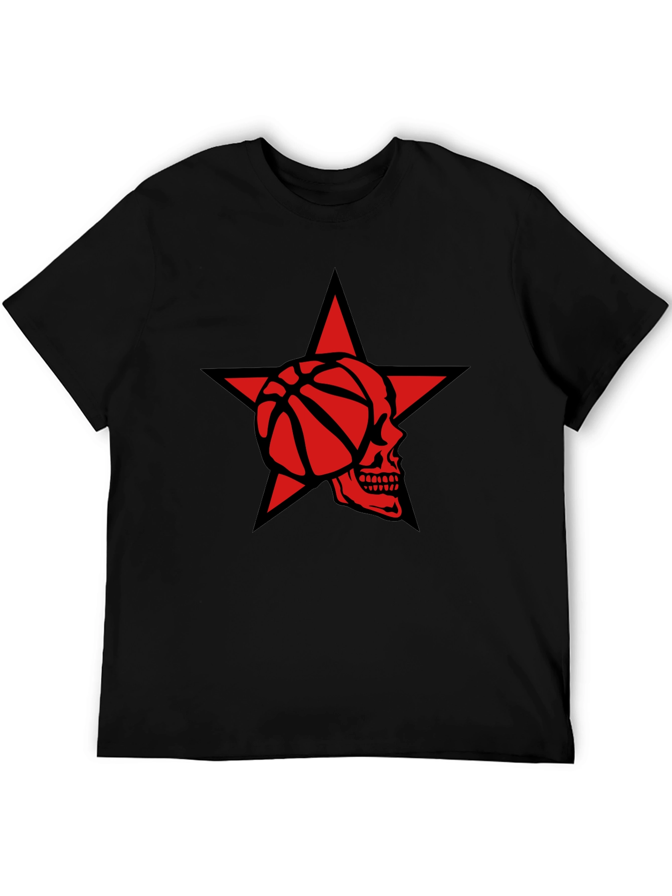 Star Skull Basketball Graphic Tee