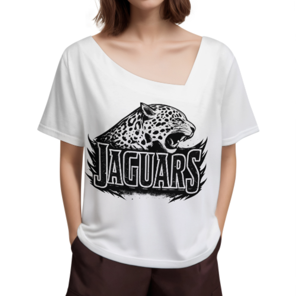 Jaguars Roaring Vintage Graphic Tee – Fierce Wild Cat Sports Style T-Shirt(z793)