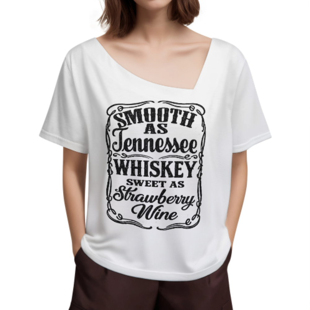 Smooth As Tennessee Whiskey Sweet As Strawberry Wine Vintage Country Shirt(z799)