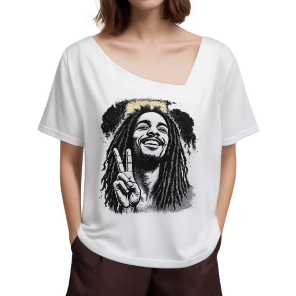 Peace & Positive Vibes Reggae Inspired Graphic T-Shirt(z795)