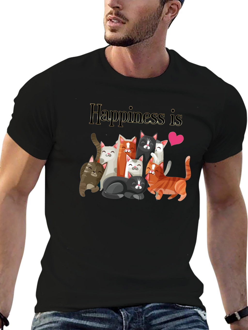 Happiness is Cats T-Shirt