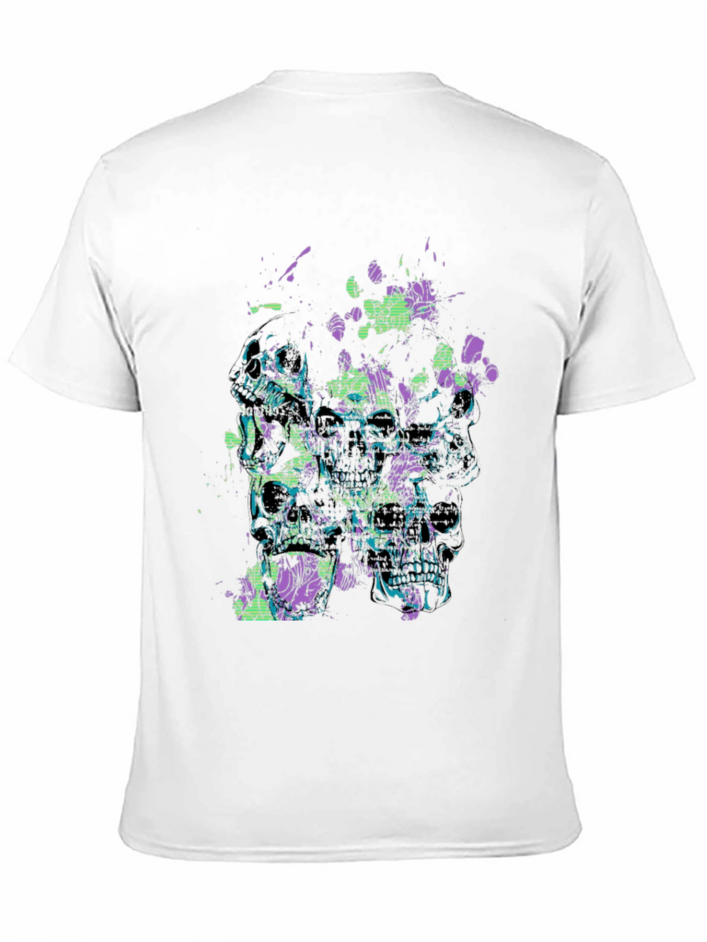 Skull Graphic Print Mens Black T-Shirt