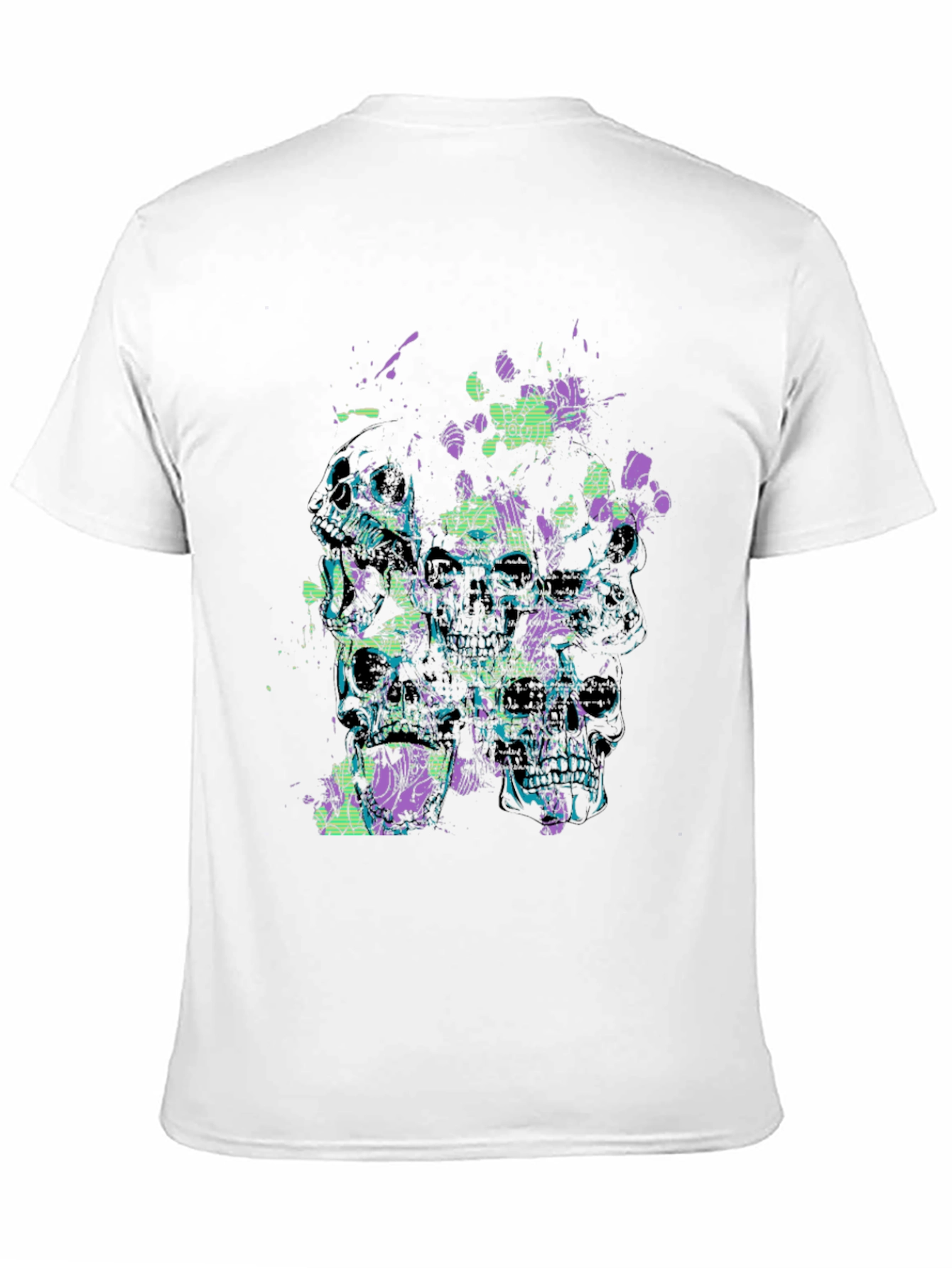 Skull Graphic Print Mens Black T-Shirt