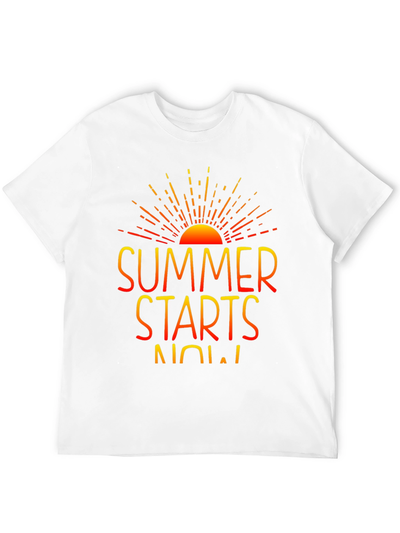 Summer Starts Now Graphic Print Black T-Shirt